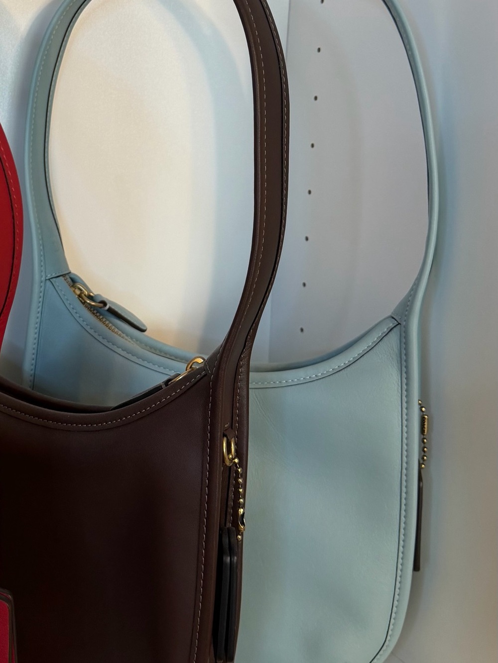 Coach curve zip-maple and light blue- 220 each